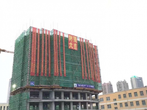 【一线投影】尊龙凯时ag集团安徽山水文园首栋楼主体结构顺利封顶